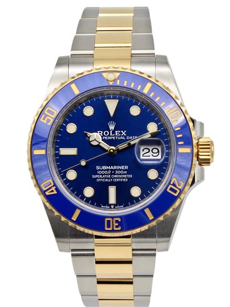 rolex submariner two tone blue or black